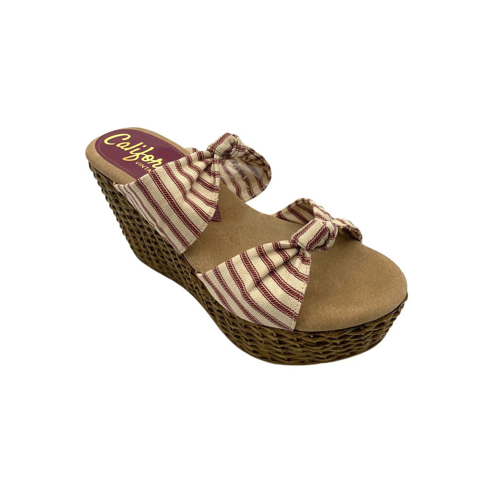 Californians Women's Annie Heels Red Stripe - Medium